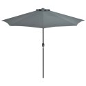 VidaXL Półparasol balkonowy na słupku z aluminium, 270x144cm, antracyt