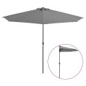 VidaXL Półparasol balkonowy na słupku z aluminium, 300x155cm, antracyt