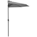 VidaXL Półparasol balkonowy na słupku z aluminium, 300x155cm, antracyt