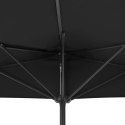 VidaXL Półparasol balkonowy na słupku z aluminium, 300x155cm, antracyt