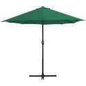 VidaXL Parasol ogrodowy na słupku aluminiowym, 460 x 270 cm, zielony