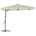 VidaXL Parasol ogrodowy na słupku stalowym, 250 x 250 cm, piaskowy