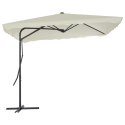 VidaXL Parasol ogrodowy na słupku stalowym, 250 x 250 cm, piaskowy