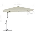 VidaXL Parasol ogrodowy na słupku stalowym, 250 x 250 cm, piaskowy