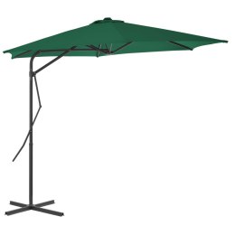 VidaXL Parasol ogrodowy na słupku stalowym, 300 cm, zielony