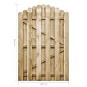VidaXL Furtka z łukiem, impregnowane drewno sosnowe, 100 x 150 cm