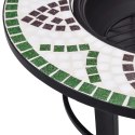 VidaXL Palenisko z mozaiką, zielone, 68 cm, ceramika