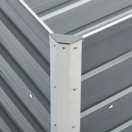 VidaXL Podwyższona donica z galwanizowanej stali, 240x40x45 cm, szara