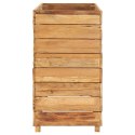VidaXL Podwyższona donica 100x40x72 cm drewno tekowe z recyklingu/stal