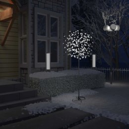 VidaXL Drzewko z lampkami, 200 LED, zimny biały, kwiat wiśni 180 cm