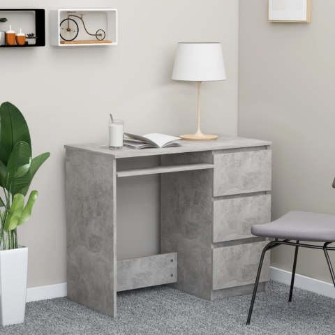 VidaXL Biurko, szarość betonu, 90x45x76 cm, materiał drewnopochodny