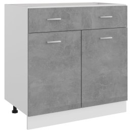 VidaXL Szafka z szufladą, szarość betonu, 80x46x81,5 cm