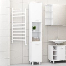 VidaXL Szafka łazienkowa, biała, 30x30x179 cm, materiał drewnopochodny