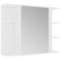 VidaXL Szafka łazienkowa z lustrem, biała, 80 x 20,5 x 64 cm