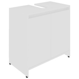 VidaXL Szafka łazienkowa, biała, 60x33x61 cm, materiał drewnopochodny