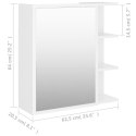 VidaXL Szafka z lustrem, biała 62,5x20,5x64 cm materiał drewnopochodny