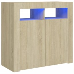 VidaXL Szafka z oświetleniem LED, dąb sonoma, 80x35x75 cm