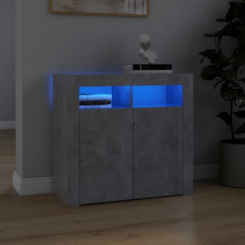 VidaXL Szafka z oświetleniem LED, szarość betonu, 80 x 35 x 75 cm