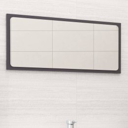 VidaXL Lustro łazienkowe, wysoki połysk, szare, 80x1,5x37 cm, płyta