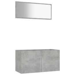VidaXL 2-częściowy zestaw mebli łazienkowych, szarość betonu, płyta
