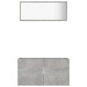 VidaXL 2-częściowy zestaw mebli łazienkowych, szarość betonu, płyta