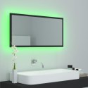 VidaXL Lustro łazienkowe z LED, szare, 90x8,5x37 cm, akryl