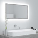 VidaXL Lustro łazienkowe LED, szarość betonu, 80x8,5x37 cm, akryl