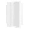 VidaXL Szafka łazienkowa z lustrem i LED, biała, 40x12x45 cm, akryl