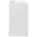 VidaXL Półki ścienne kostki, 6 szt., białe z połyskiem, 26x15x26 cm