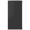 VidaXL Półki ścienne kostki, 6 szt., czarne z połyskiem, 100x15x30 cm