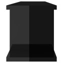 VidaXL Półki ścienne, 2 szt., wysoki połysk, czarne, 75x18x20 cm