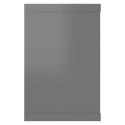 VidaXL Półki ścienne kostki, 2 szt., wysoki połysk, szare, 60x15x23 cm