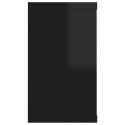 VidaXL Półki ścienne kostki, 4 szt., czarne z połyskiem, 80x15x26,5 cm