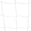 VidaXL Bramka piłkarska z siatką, 182 x 61 x 122 cm, stalowa, biała