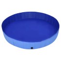 VidaXL Składany basen dla psa, niebieski, 300x40 cm, PVC