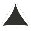 VidaXL Żagiel ogrodowy, tkanina Oxford, trójkątny, 4x4x4 m, antracyt