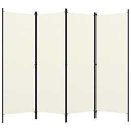 VidaXL Parawan 4-panelowy, biały, 200 x 180 cm