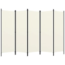 VidaXL Parawan 5-panelowy, biały, 250 x 180 cm