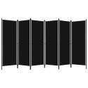 VidaXL Parawan 6-panelowy, czarny, 300 x 180 cm