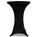 VidaXL Obrus na stół barowy Ø 60 cm, czarny, elastyczny, 2 szt.