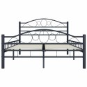 VidaXL Rama łóżka, czarna, stalowa, 120 x 200 cm