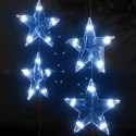 VidaXL Zasłona świetlnych gwiazdek, 500 niebieskich diod LED 8 funkcji