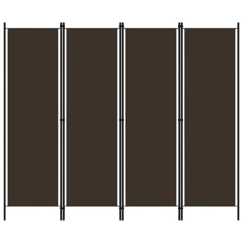 VidaXL Parawan 4-panelowy, brązowy, 200 x 180 cm