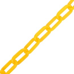 VidaXL Łańcuch ostrzegawczy, żółty, 100 m, Ø8 mm, plastikowy