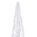 VidaXL Stożek dekoracyjny, akrylowy, zimne białe LED, 90 cm