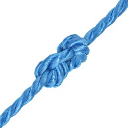 VidaXL Skręcana linka z polipropylenu, 8 mm, 200 m, niebieska
