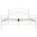 VidaXL Rama łóżka, biała, metalowa, 120 x 200 cm