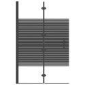 VidaXL Składana kabina prysznicowa, ESG, 80x140 cm, czarna