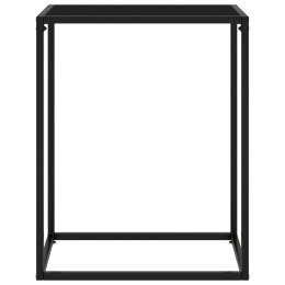 VidaXL Stolik konsolowy, czarny, 60x35x75 cm, szkło hartowane