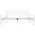 VidaXL Rama łóżka, biała, metalowa, 160 x 200 cm